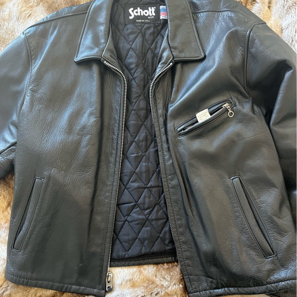 Schott NYC Genuine Cowhide Leather Bomber Vintage Jacket - Picture 8 of 10